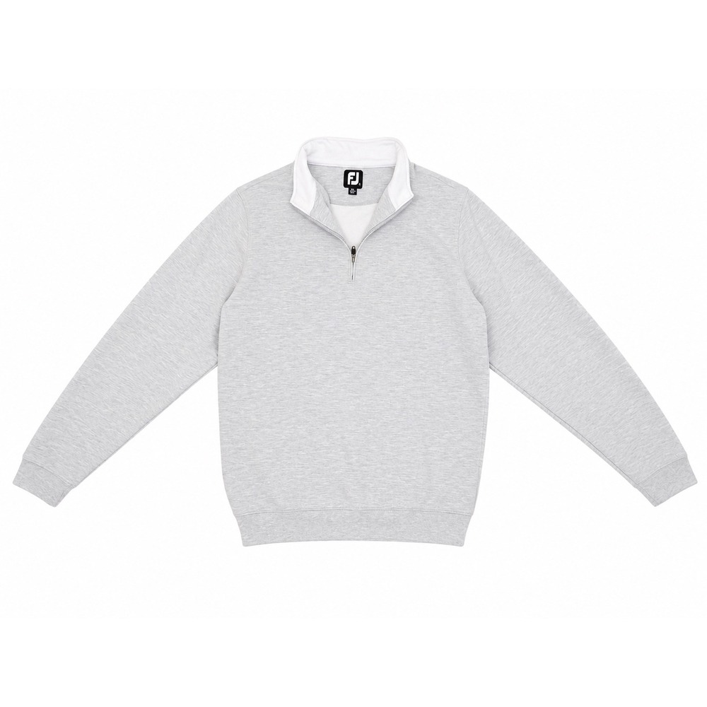 FootJoy Men's Quarter‎ Zip Golf Pullover Heather Gray Performance Sweater Large